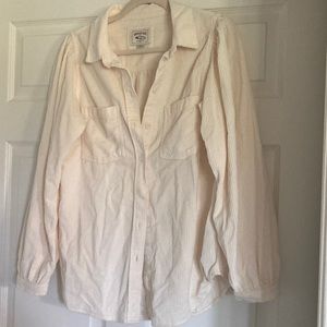 American Eagle Corduroy Button Up - Cream